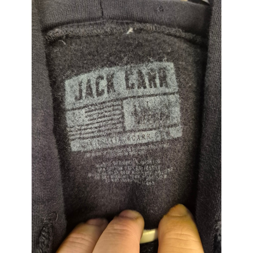Jack Carr Crossed Tomahawks Logo Hoodie Navy Blue Mens Sz M Pullover Sweatshirt - Picture 5 of 7